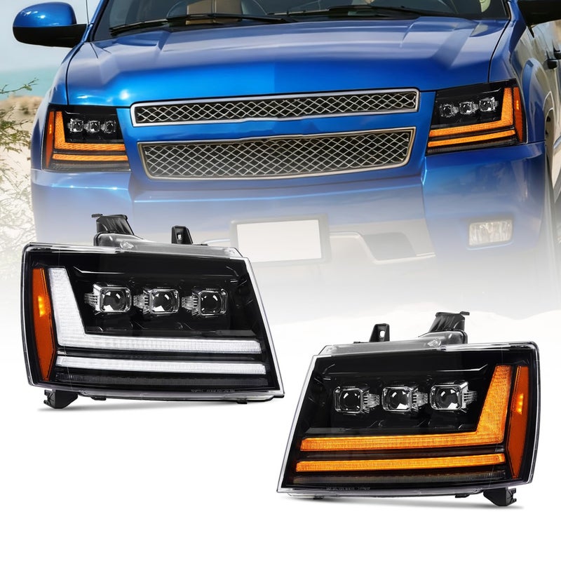 Archaic Headlights Assembly Compatible with 20072014 Chevy Suburban 150020072013 Suburban 250020072014 Tahoe20072013 Avalanche